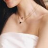 trinity healing stones necklaces leroy triangle sterling silver gemstone pendant