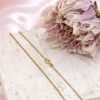 women's 9 ct gold 1.4 mm diamond cut curb chain necklace