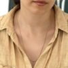 women's 9 ct gold 1.4 mm diamond cut curb chain necklace