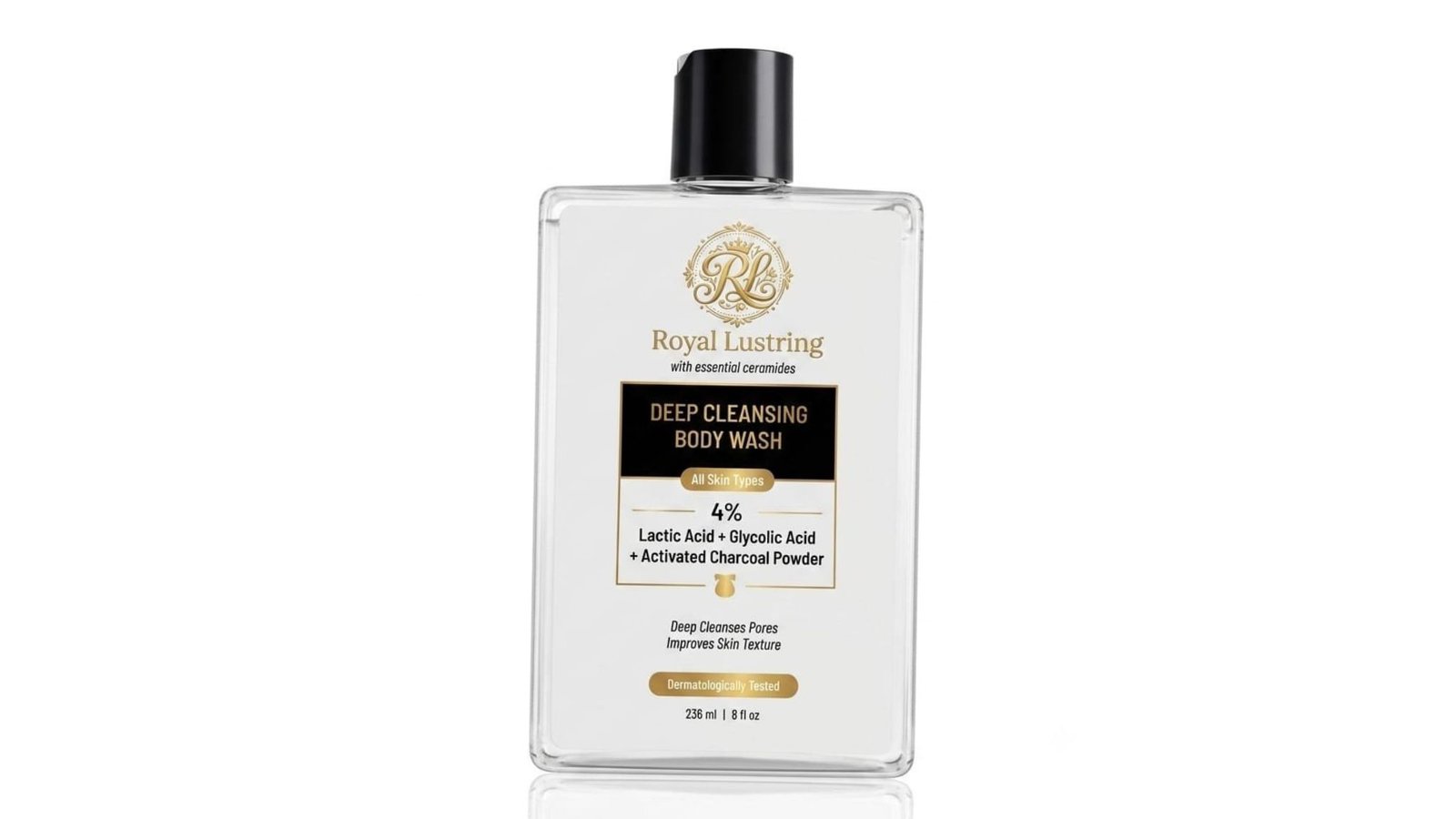 royal lustring pure charcoal detox wash 236 ml
